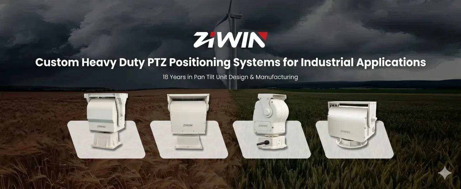 Heavy Duty Pan Tilt Head & Posisioner (50 kg - 200 kg laai)